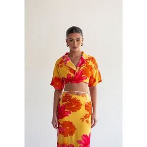 Zaco Australia Sorrento Set (2 Piece) Wrap Top & Midi Skirt, NWT Size 8